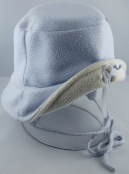 Döll  - Mädchen-Micro-Fleece-Hütchen,- mit Ohrenklappen, Bindeband und Mäuschen-Applikation